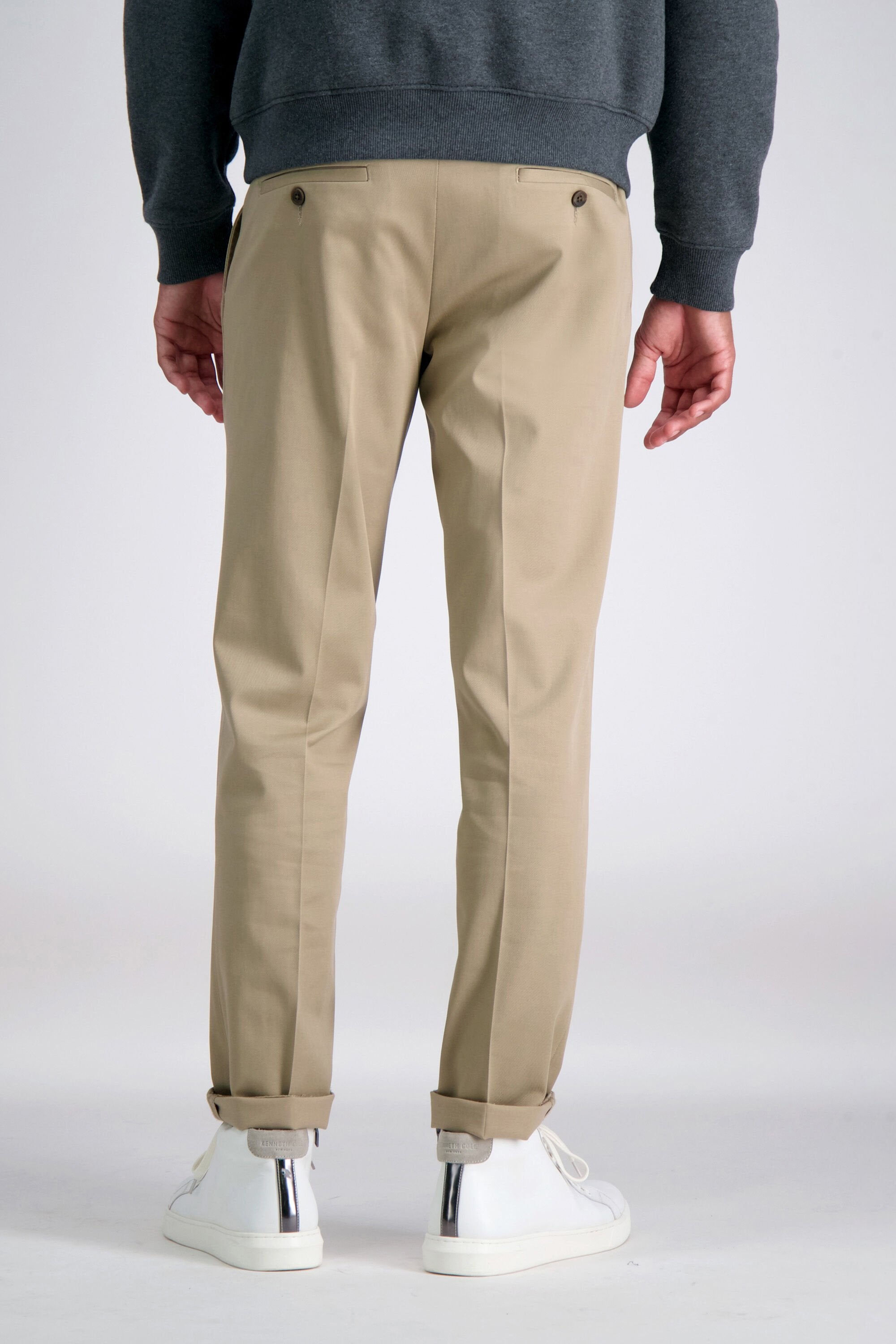 Haggar Men's Flex Dress Pants - Classic Fit, Stretch Waistband, Flat Front, Hook & Bar Closure