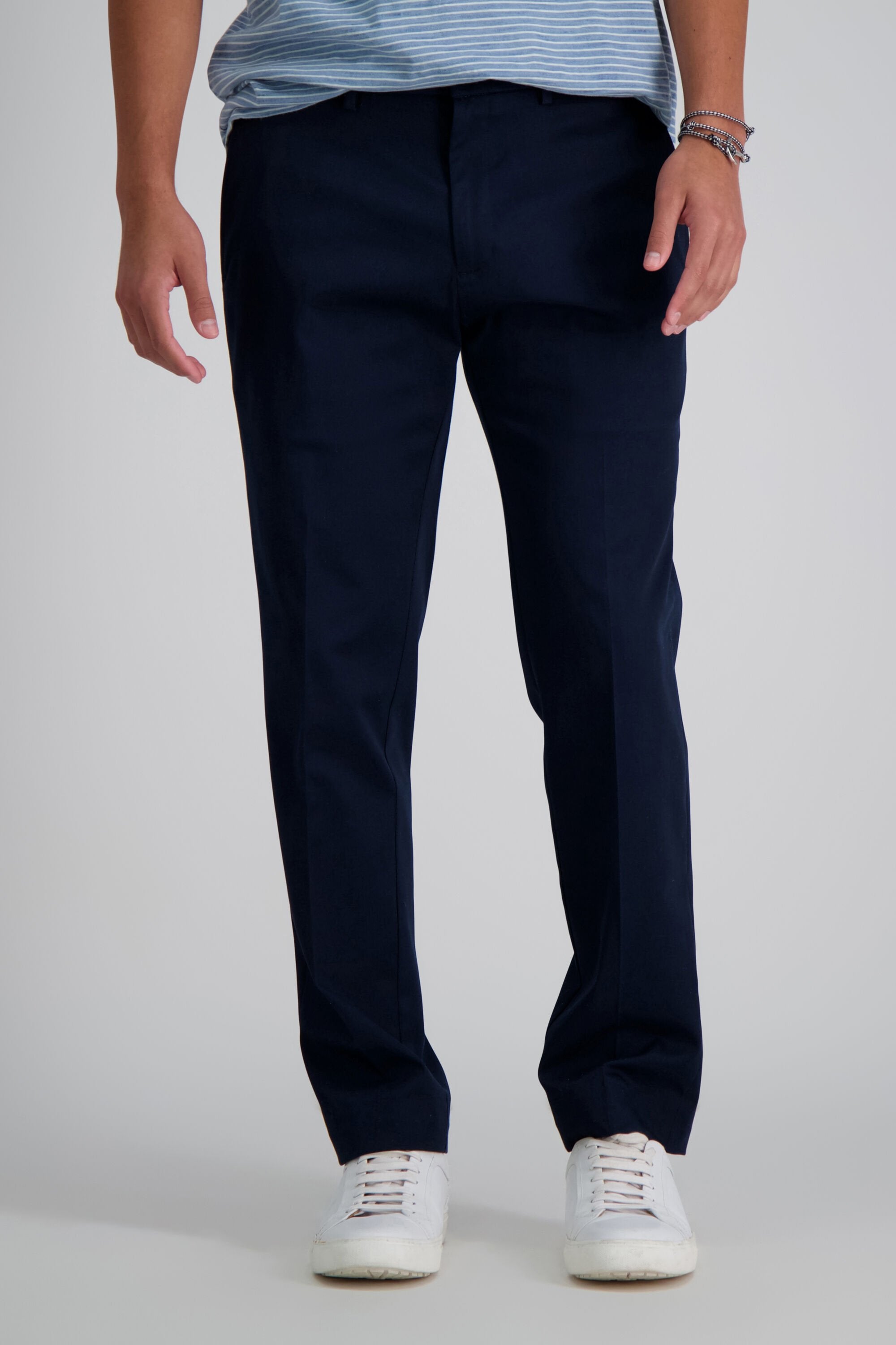 Haggar Men's Flex Dress Pants - Classic Fit, Stretch Waistband, Flat Front, Hook & Bar Closure