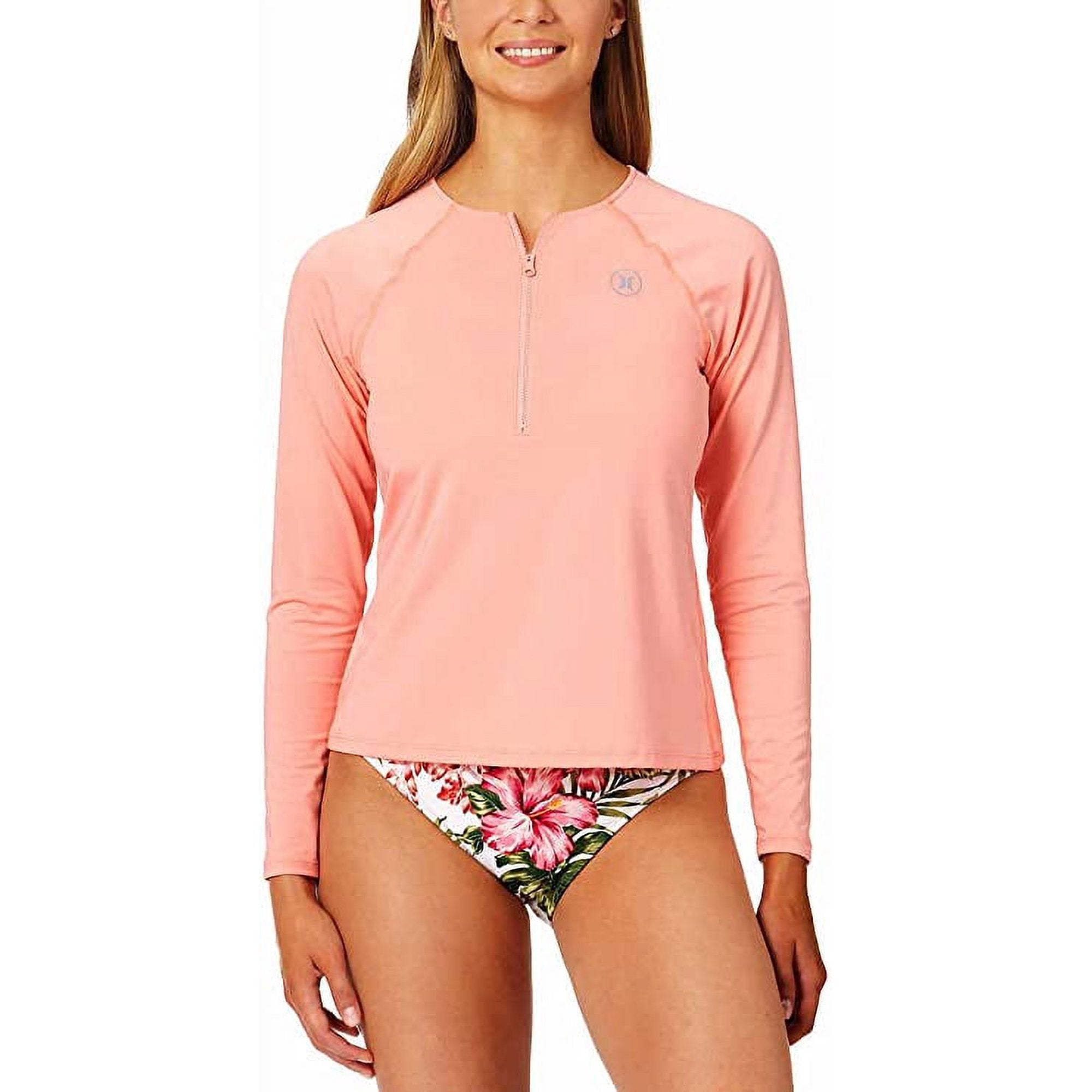 Hurley Women's UPF 50+ Long Sleeve Rashguard – Sun Protection Swim Shirt