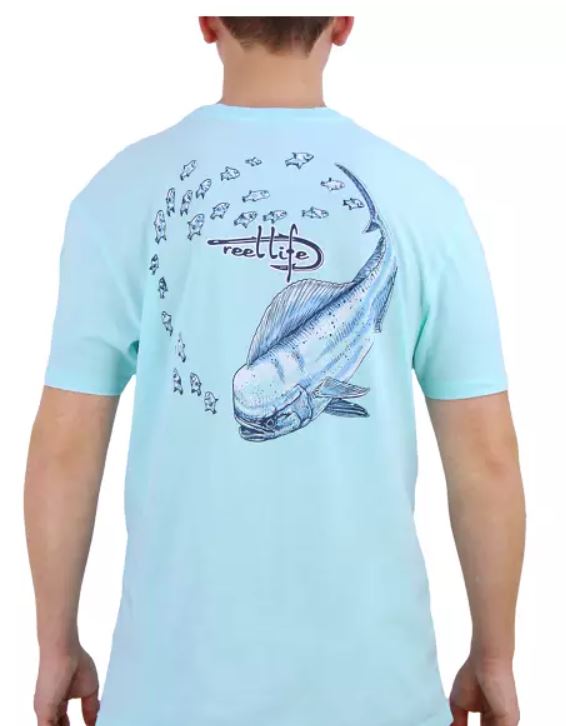 Reel Life Men's Short Sleeve T-Shirt - Fishing Graphic Tee - Moisture-Wicking -