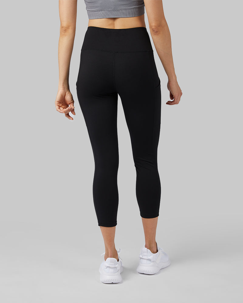 32 Degrees Cool Women's Plum Caspia Active Crop Legging with Pockets