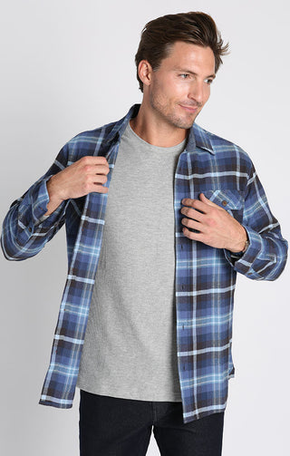 Jachs NY Men's Brawny Flannel & Thermal 2-Pack Shirt  Long Sleeve