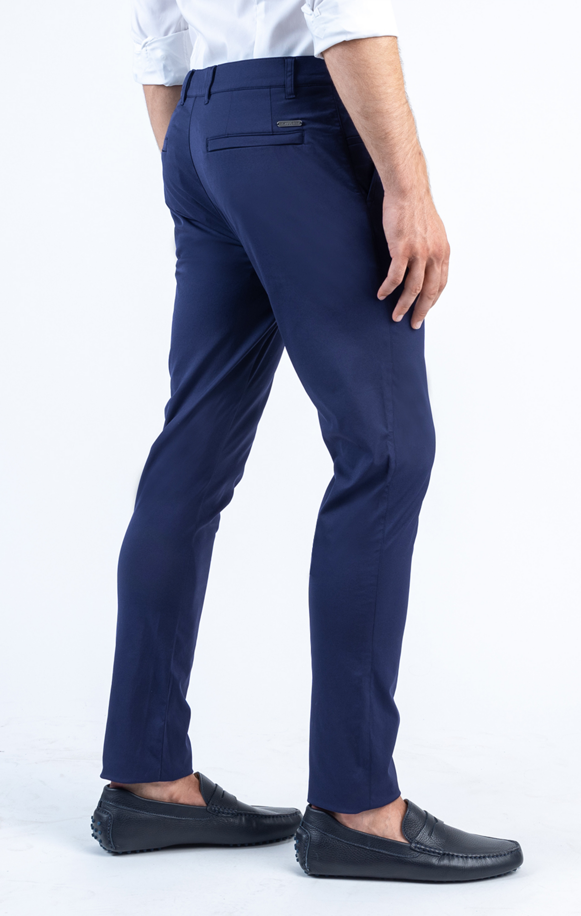 Men's Black Performance Dress Pants – Stretch Tailored Slacks for All-Day Comfort