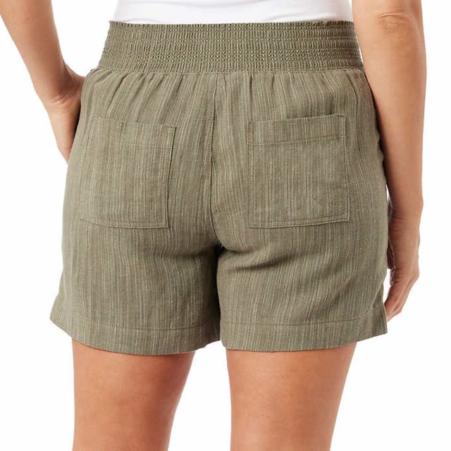 Briggs Women's Linen Blend Pull-On Shorts with Pockets