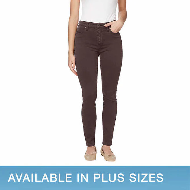 Buffalo Ladies High-Rise Tencel Blend Pants - Women's Casual Slim Fit Stretch Trousers