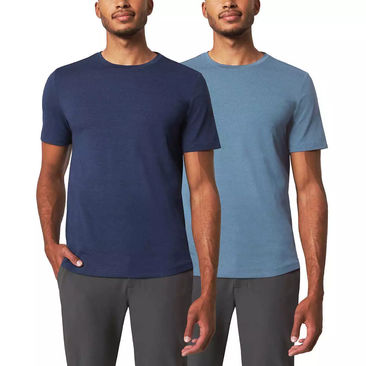 Mondetta Men’s Active T-Shirt 2-Pack – Moisture Wicking, 4-Way Stretch Activewear