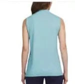 Lands' End Ladies' Active Quarter Zip Sleeveless Polo – Breathable, Lightweight & Comfortable