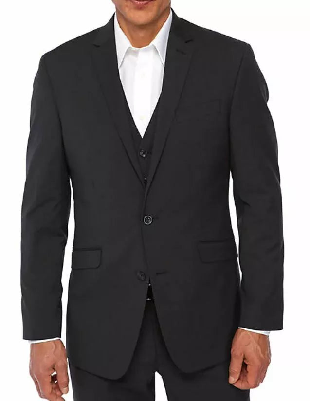 Kenneth Cole New York Men's Slim Fit Blazer Jacket - Versatile Formal & Casual Wear, 2-Button Notch Lapel