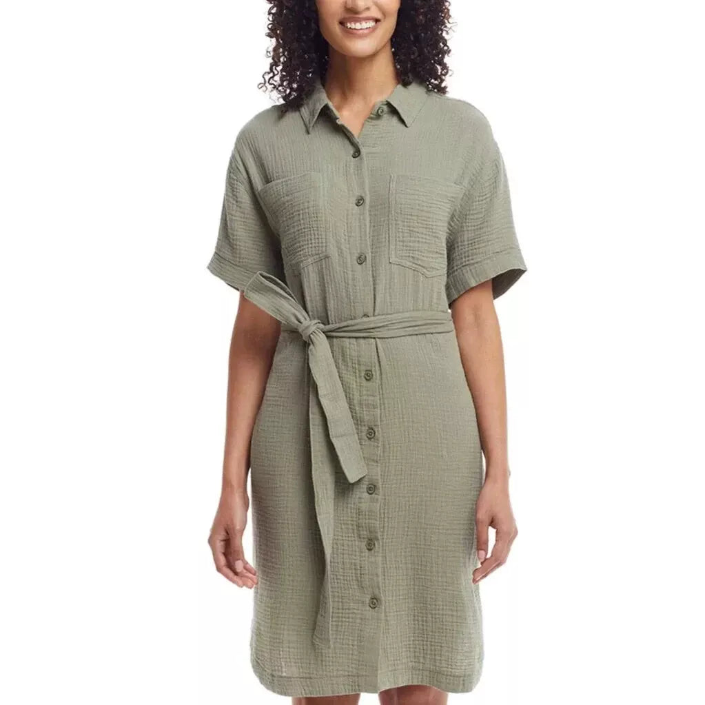 Weatherproof Vintage Ladies' Gauze Dress - Green