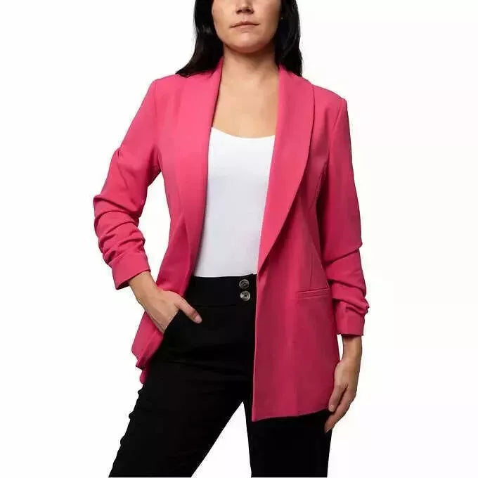 Dakota Blue Women's Crepe Blazer – Elegant Lightweight Layer for Any Occasion