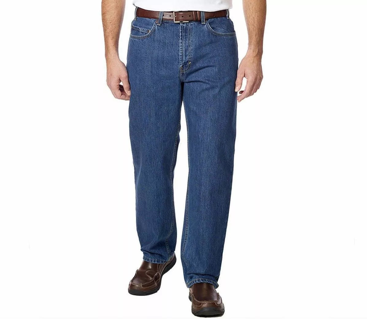 Kirkland Signature Men's Blue Jeans Classic Fit Straight Leg 5-Pocket Denim