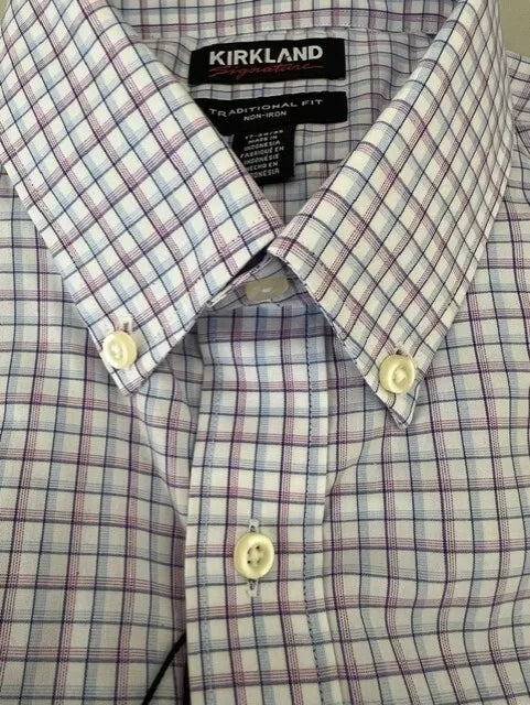 Kirkland Signature Men's Traditional Fit Non-Iron Dress Shirt