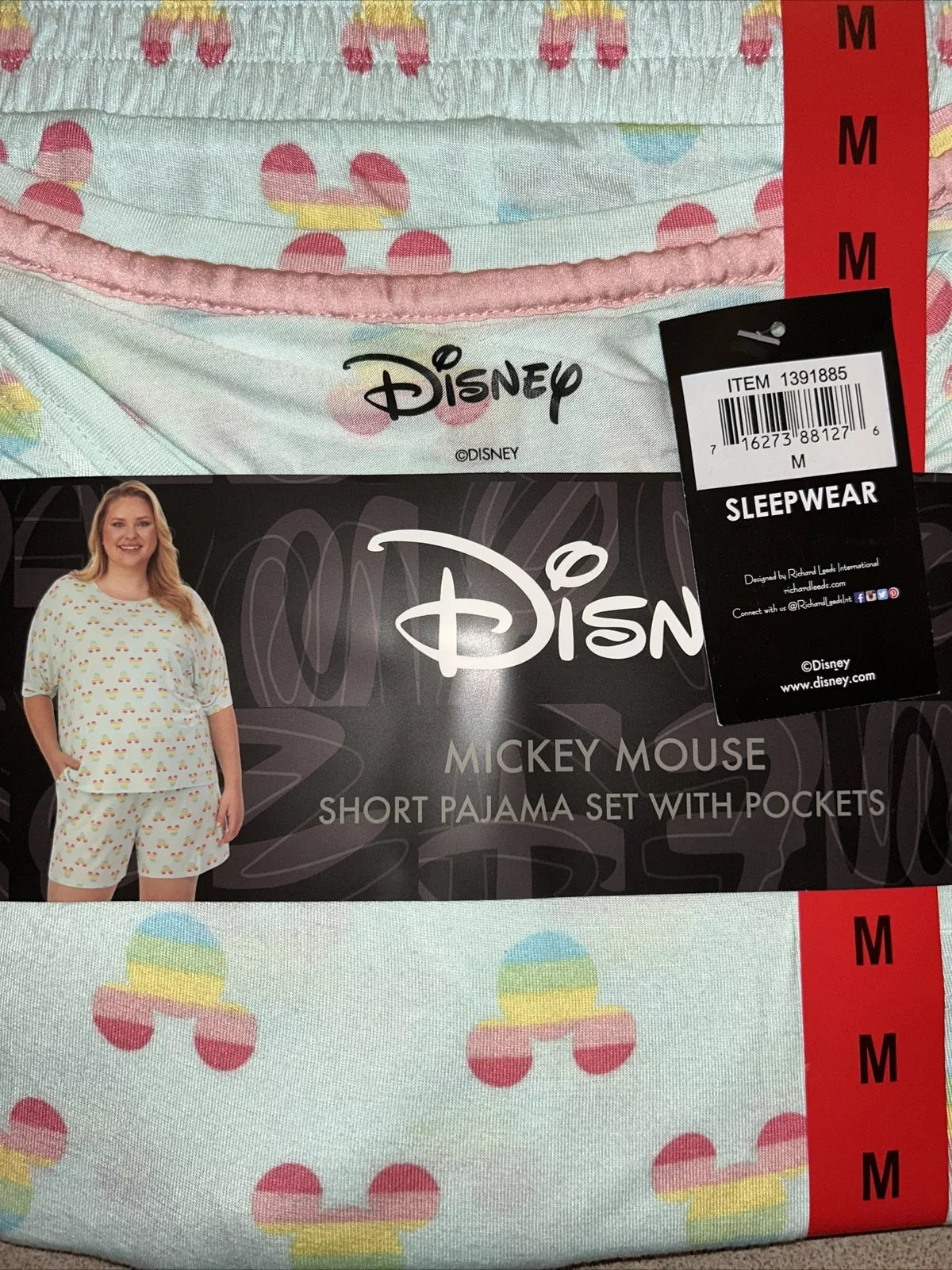 Disney Mickey Mouse Pajama Set - Short Sleeved Top and Shorts