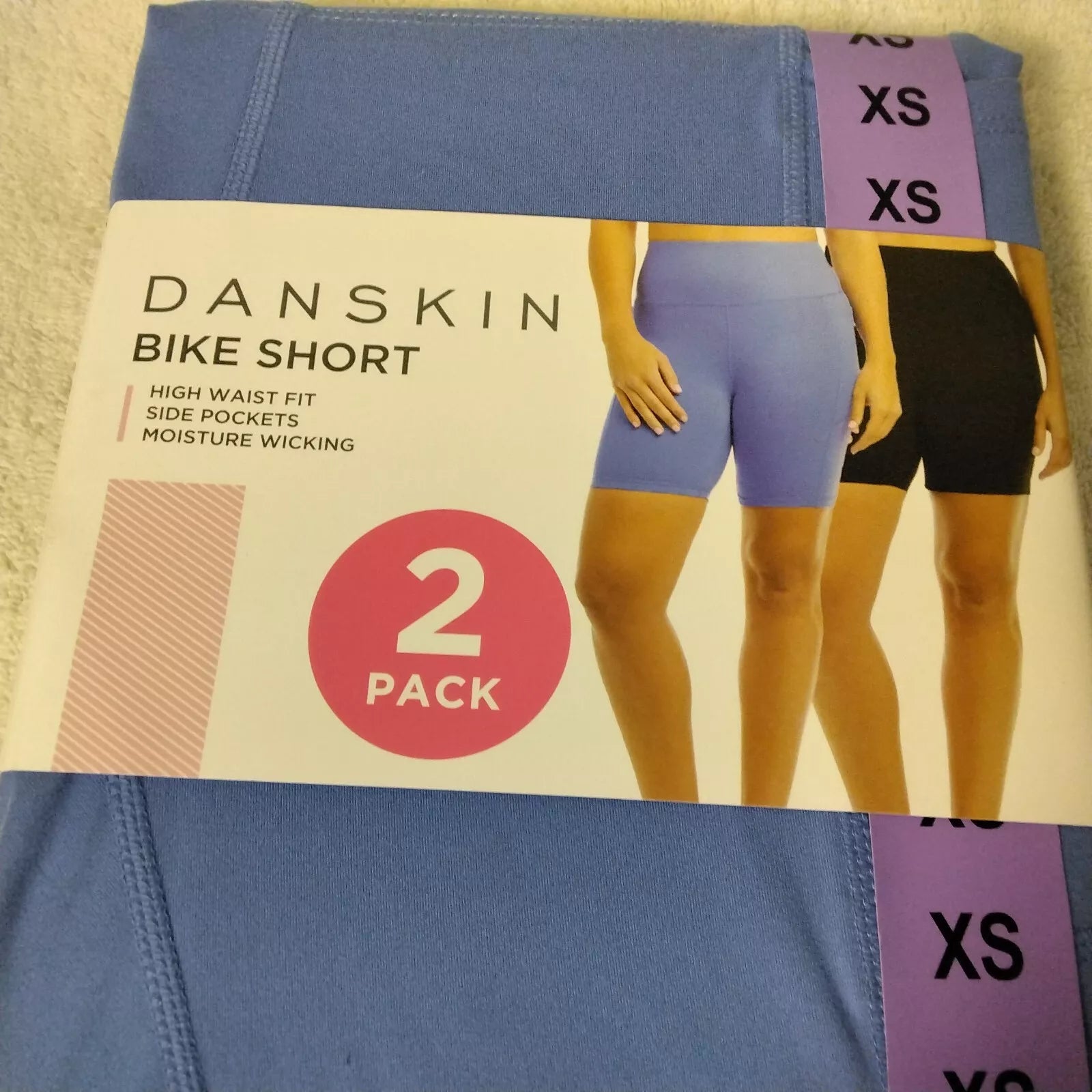 Danskin Women's 2-Pack Bike Shorts – Comfortable Stretch Fabric, Perfect for Active Wear