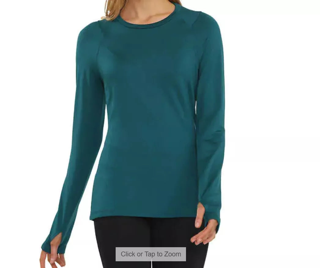 Spyder Women's Brushed Long Sleeve Crewneck Top - Soft, Breathable, Warm, Size M, XXL