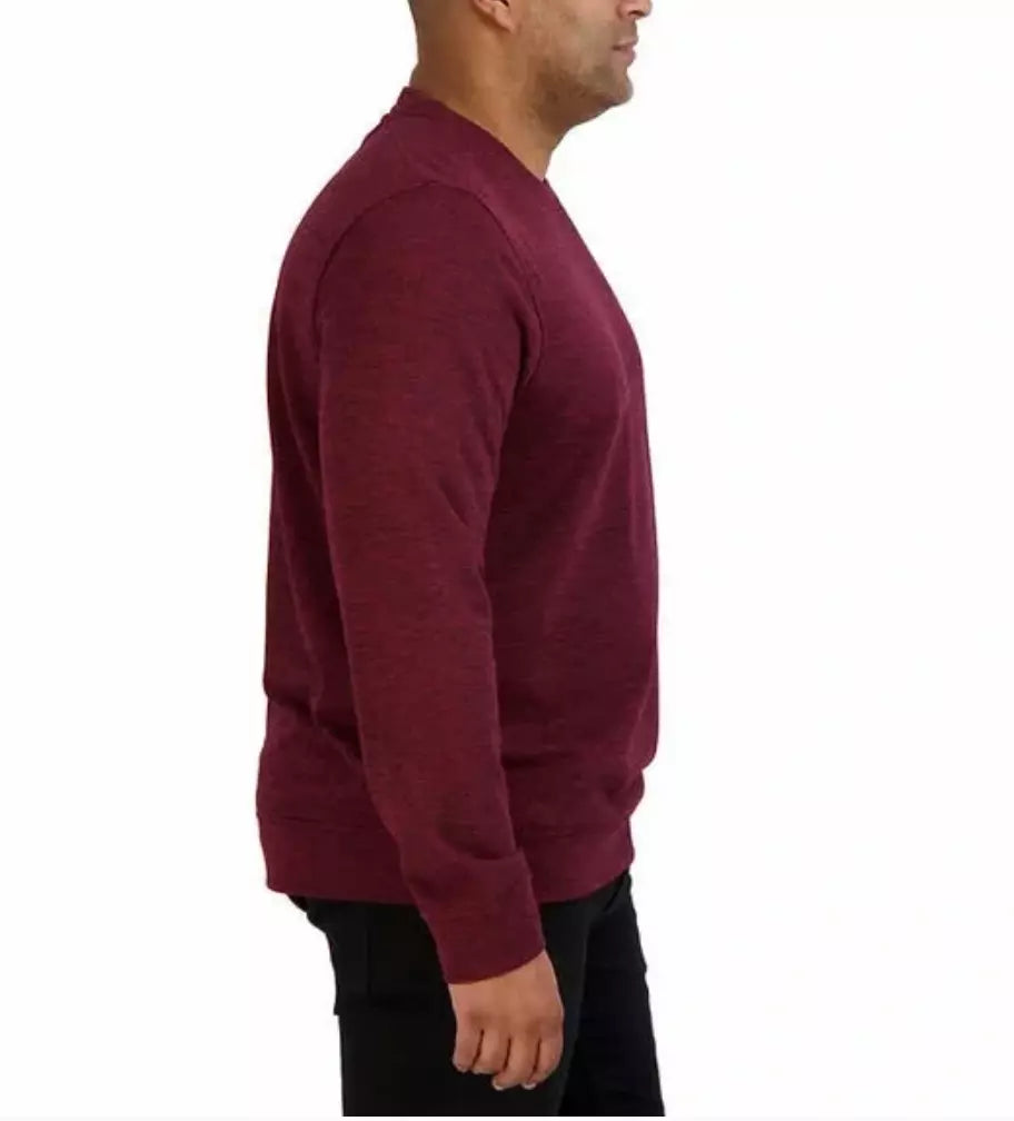 Gerry Men's Crimson Red Crew Neck Sweatshirt - Stretch Fabric Comfort