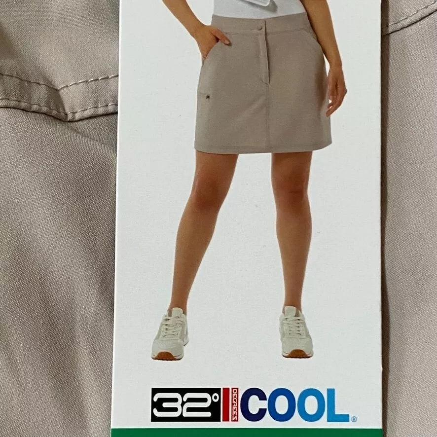 32 Degrees Ladies Tech Skort, Athletic Outdoor Skort for Hiking & Walking