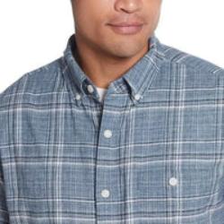 Weatherproof Vintage Men's Linen-Cotton Short Sleeve WoveN- Lightweight, Button-Down