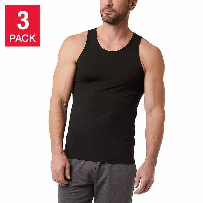 32 Degrees Men's Comfort Mesh Tank 3-Pack – Anti-Odor, Lightweight, Breathable