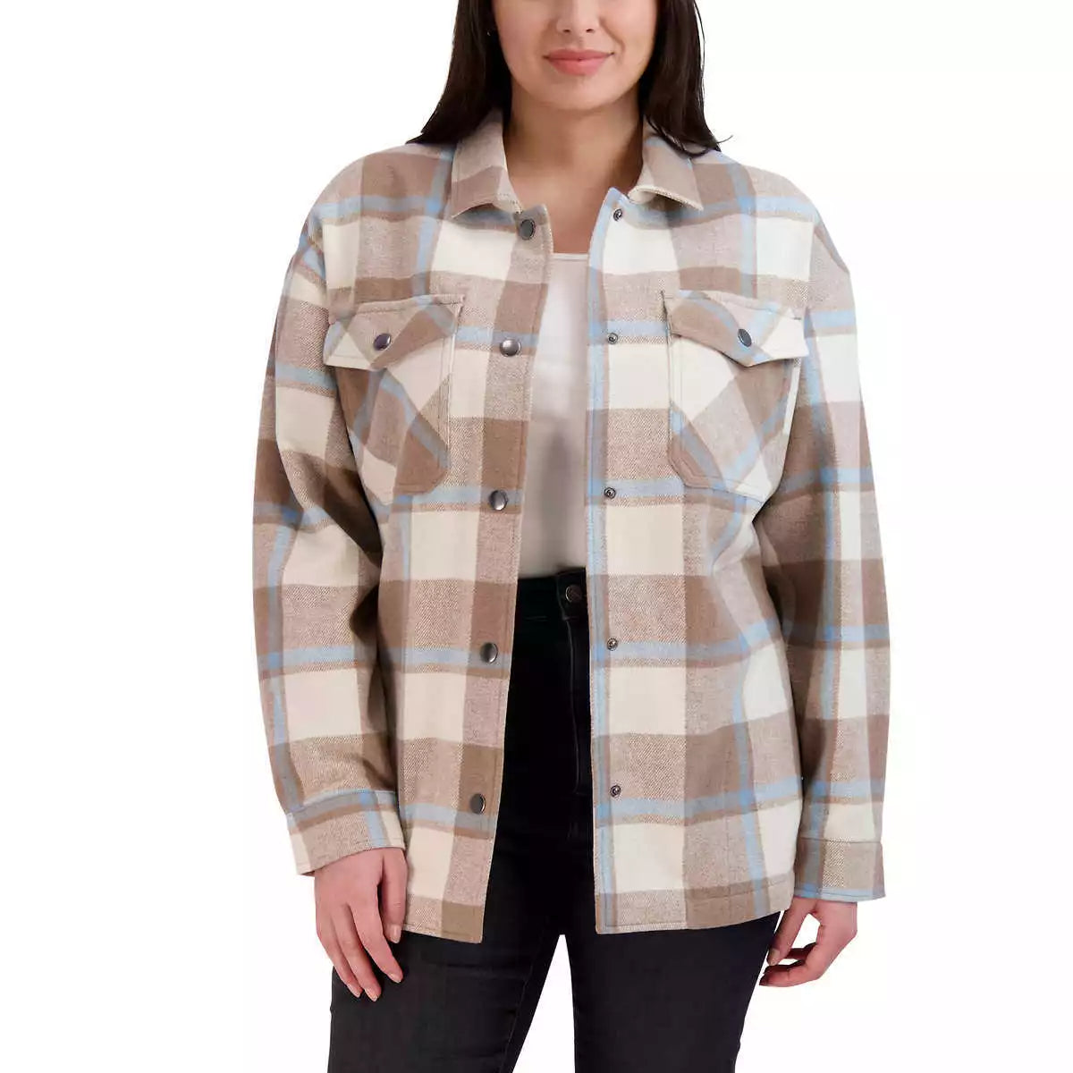 HFX Ladies' Relaxed Fit Warm Shell Shirt Jacket - Casual, Insulated, Stylish Outerwear