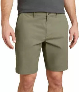 English Laundry Men's Green Flat Front Shorts | Slim Fit | Stretch Cotton | Casual Summer Essential