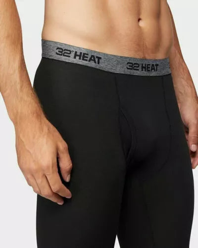 32 Degrees Heat Men's Base Layer Pant 2-Pack with Elastic Band