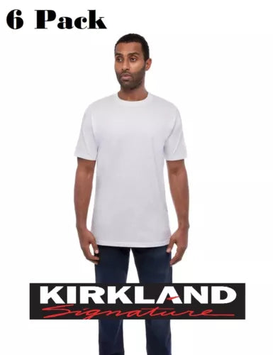 Kirkland Signature Men’s 100% Cotton Crewneck T-Shirt, 6-Pack