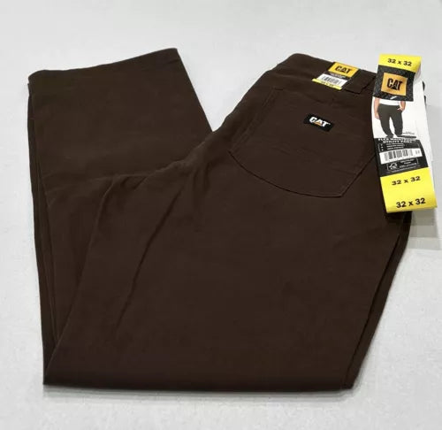 CAT Men's Utility Pant Workwear Durable Canvas Cargo Pockets Industrial Work Pants