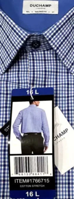 Duchamp Men's Tailored Shirt - Slim Fit, Button-Up Dress Shirt