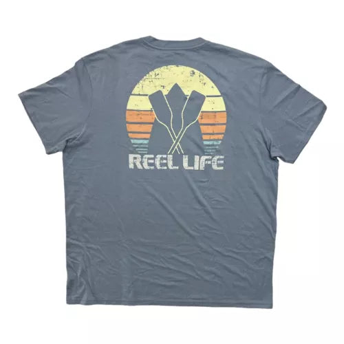 Reel Life Men's Short Sleeve T-Shirt - Fishing Graphic Tee - Moisture-Wicking -