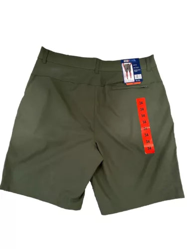 32 Degrees Men’s Twill Tech Shorts - Lightweight, Stretch, Quick-Dry, Utility Pockets