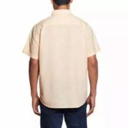 Weatherproof Vintage Men's Linen-Cotton Short Sleeve WoveN- Lightweight, Button-Down