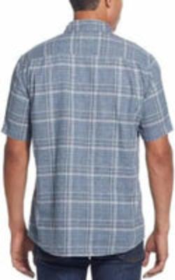 Weatherproof Vintage Men's Linen-Cotton Short Sleeve WoveN- Lightweight, Button-Down