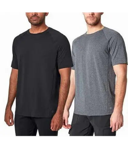 Mondetta Men's Active Tee 2-Pack - Performance Short Sleeve Athletic Shirts