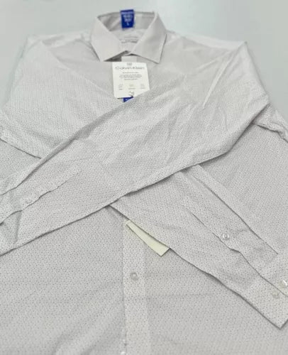 Calvin Klein Men's Wrinkle-Free Dress Shirt | Slim Fit Long Sleeve Button-Down Shirt