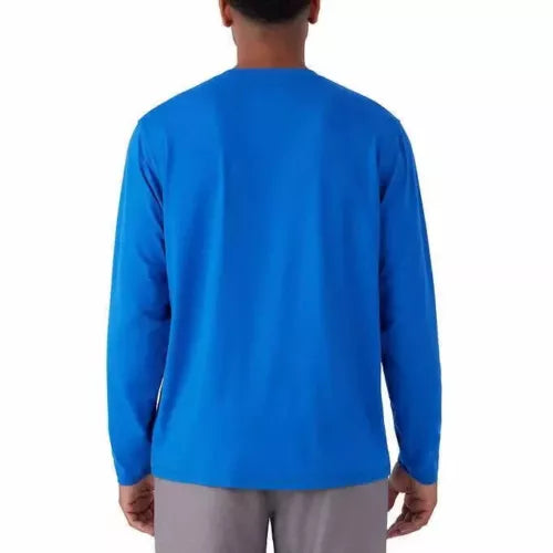 Hang Ten Men's UPF 50+ Long Sleeve Crewneck T-Shirt Sun Protection