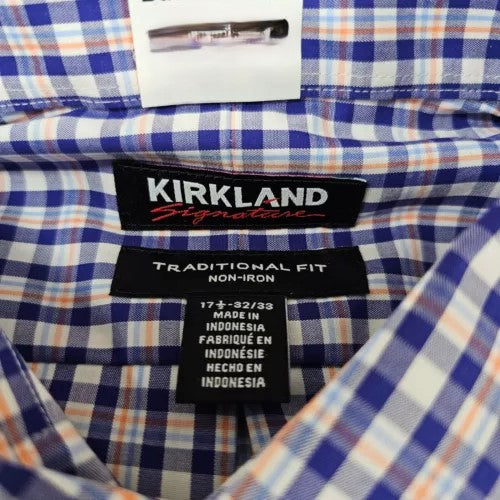 Kirkland Signature Men's Dress Shirt | Classic Fit Long Sleeve Button-Down Shirt