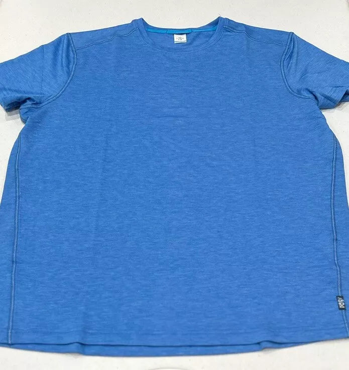 REV 3 Men's Workout Casual Comfy T-Shirt, Blue, Size L - Active-wear for Daily Use