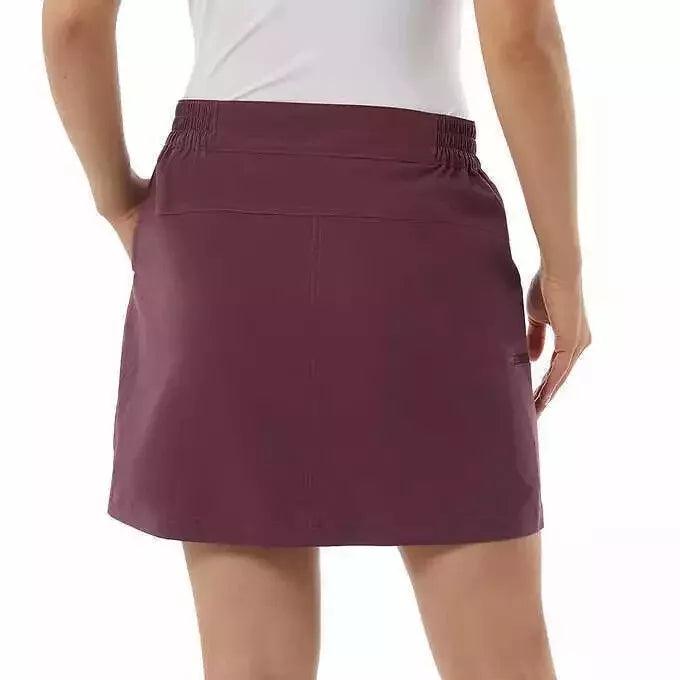 32 Degrees Ladies Tech Skort, Athletic Outdoor Skort for Hiking & Walking