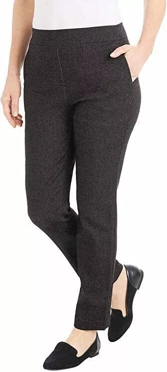 Dalia Women's Pull On Ponte Pants | Tummy Control | Stretch Slim Fit