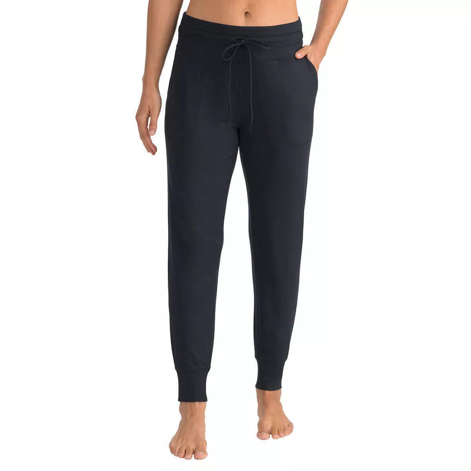 Lole Women's 2-Pack Lounge Jogger Pants, Black/Gray, - Stretchy, Casual, Machine Washable