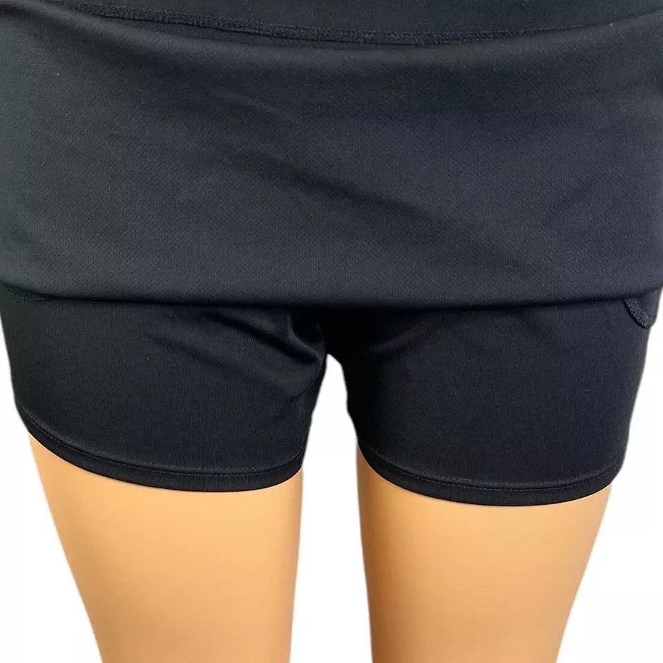 Callaway Women's Black Mini Skort Golf Skirt with Pockets - Stretch & Quick Dry