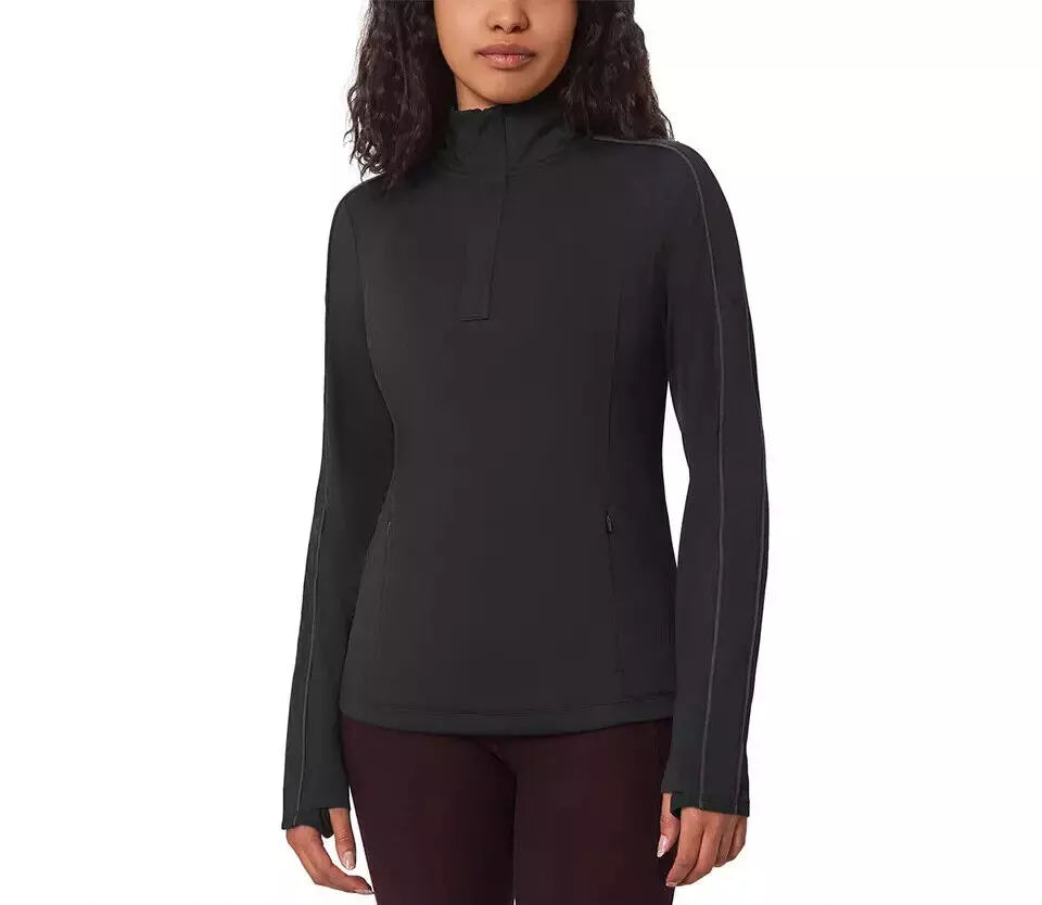 Mondetta Women's Active 1/4-Zip Long Sleeve Top – Stylish and Comfortable Sportswear for Every Workout