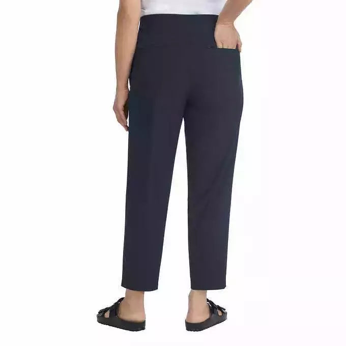 Kirkland Signature Ladies' Ankle 4-Way Stretch Pants with Pockets – Versatile and Comfortable Women's Slim Fit Trousers