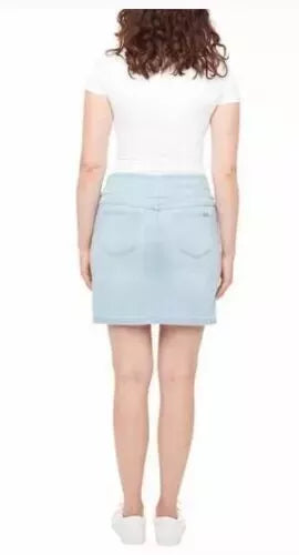 SC & Co Ladies' High-Rise Stretch Denim Skort - Casual Pull-On Design