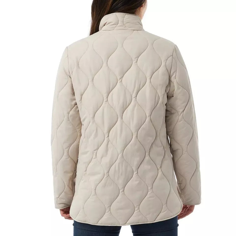 32 Degrees Women's Quilted Jacket Full Zip Lightweight Insulated Outerwear