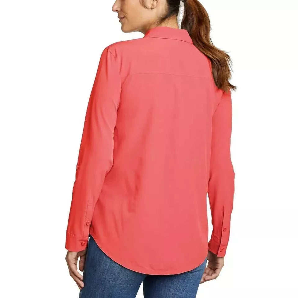 Eddie Bauer Women's Departure Button-Up Long Sleeve Shirt