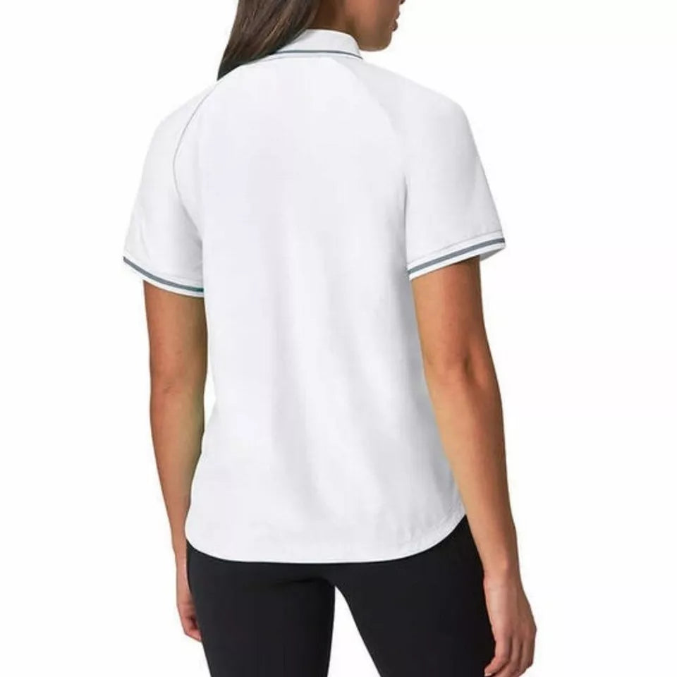 Mondetta Women's Collared Zip Front Tee - Short Sleeve