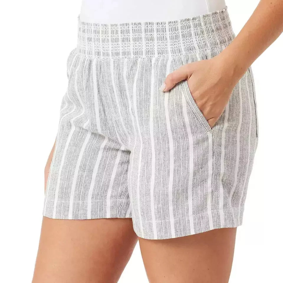 Briggs Women's Linen Blend Pull-On Shorts with Pockets