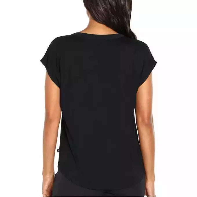 Banana Republic Women's Black Short Sleeve V-Neck Blouse